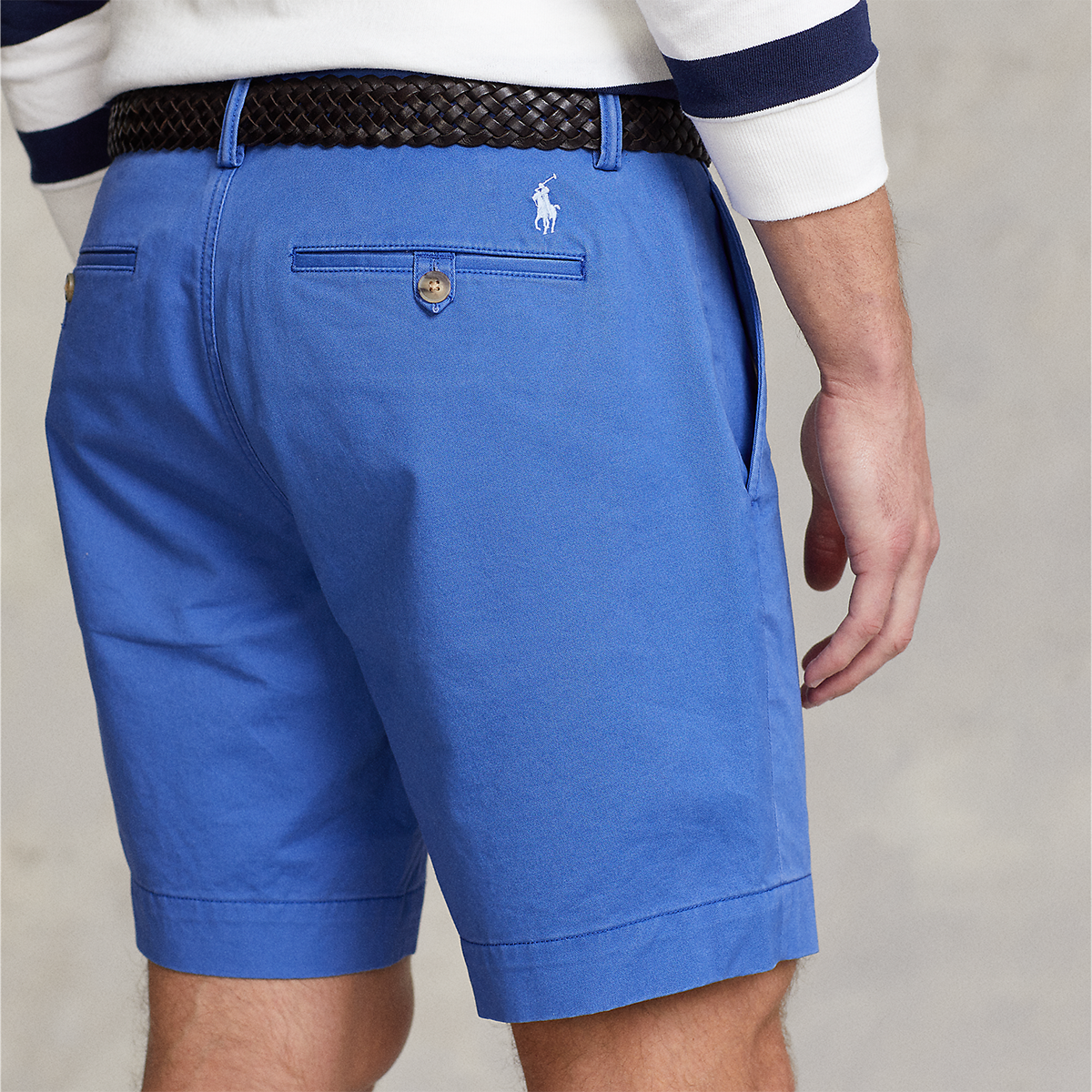 Polo elastic top waist shorts