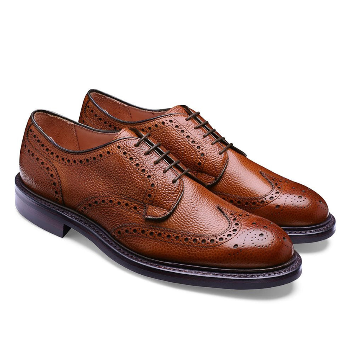 Joseph Cheaney - Bexhill Derby Brogue Shoes in Mahogany | Nigel Clare