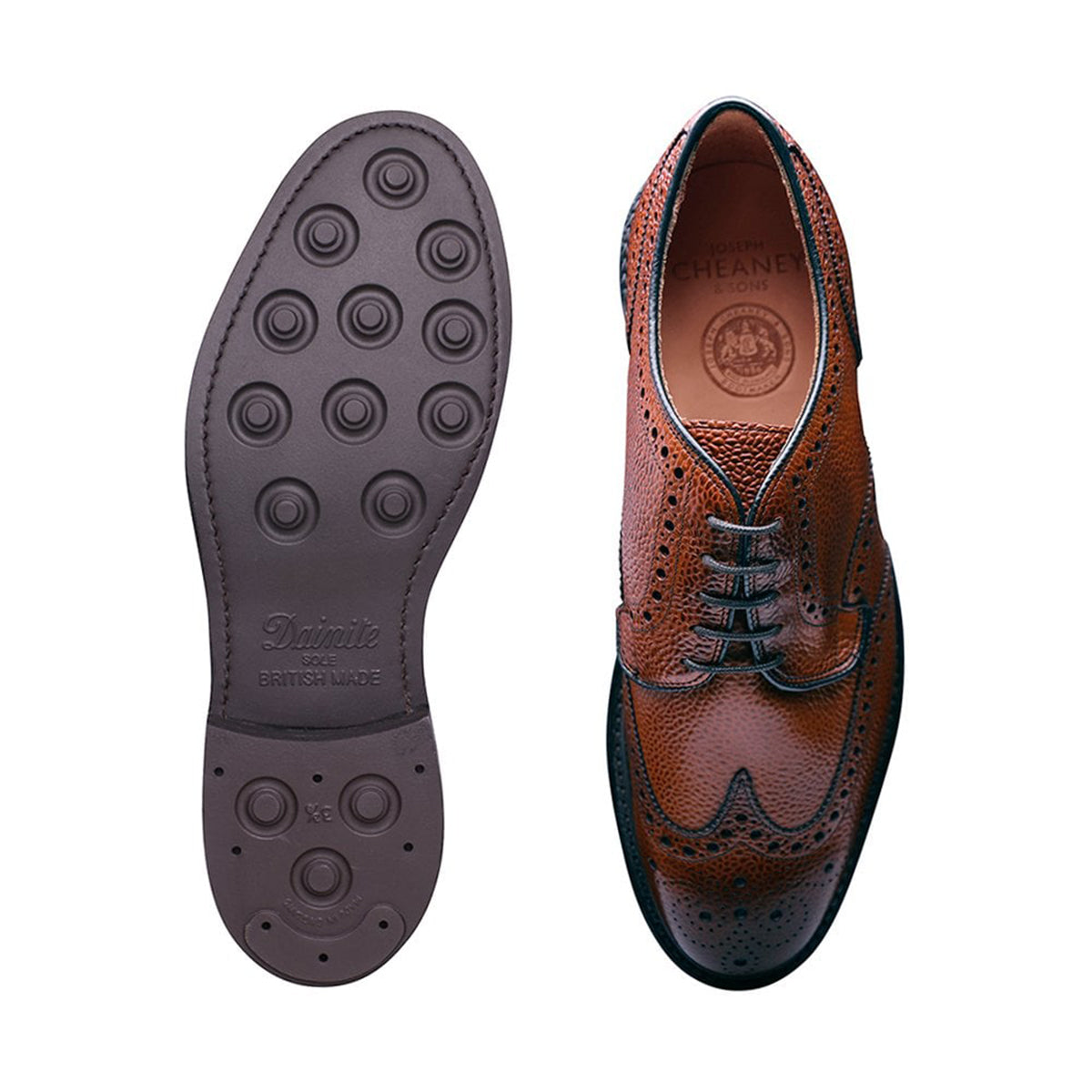 Joseph Cheaney - Bexhill Derby Brogue Shoes in Mahogany | Nigel Clare