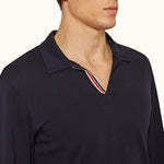 Orlebar Brown - Felix LS GT Resort Polo Shirt in Ink - Nigel Clare