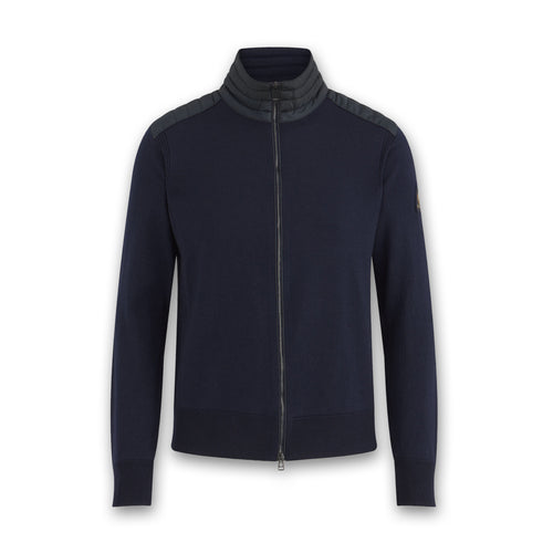 Belstaff - Kelby Full Zip Cardigan in Washed Navy - Nigel Clare