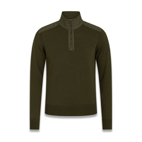 Belstaff - Kilmington Quarter Zip in Salvia Green - Nigel Clare