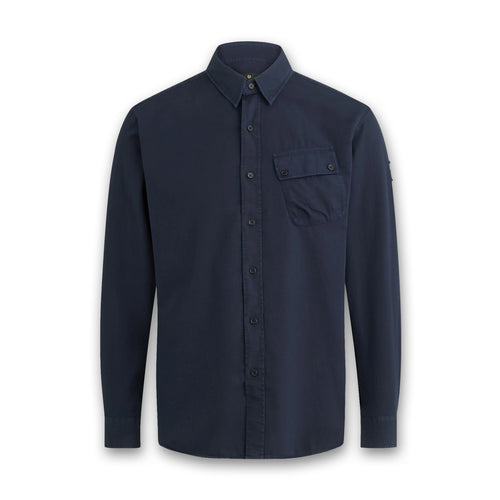 Belstaff - Pitch Twill Shirt in Deep Navy - Nigel Clare