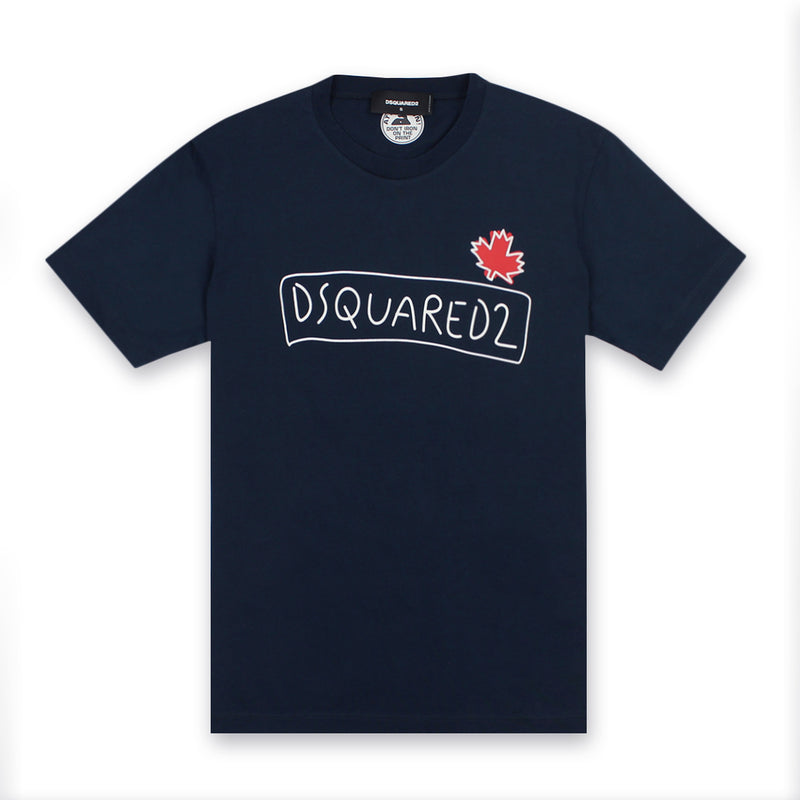 DSQUARED2 - Logo Supercrew T-Shirt in Navy - Nigel Clare