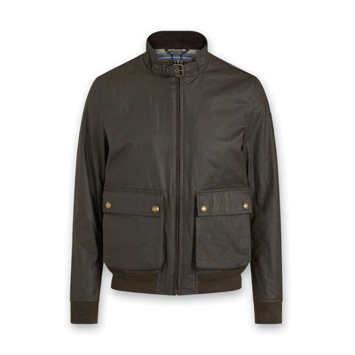 Belstaff - Scouter Wax Jacket in Faded Olive - Nigel Clare