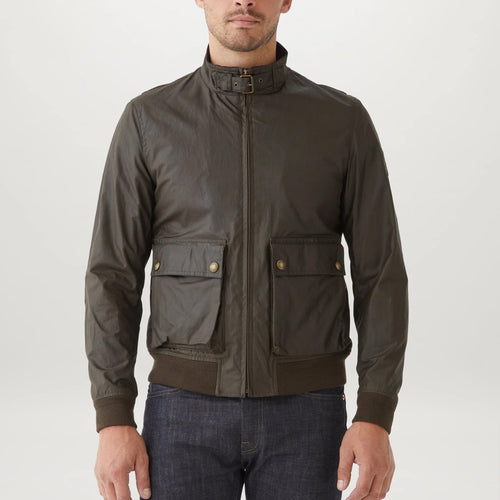 Belstaff - Scouter Wax Jacket in Faded Olive - Nigel Clare