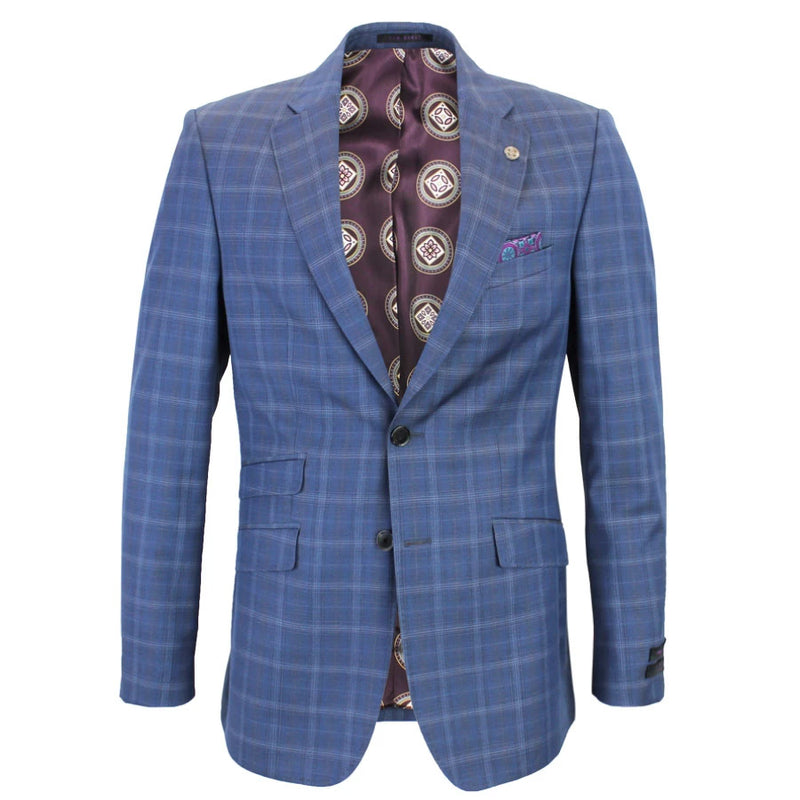 Ted Baker - Maevej Sterling Check Suit in Blue - Nigel Clare