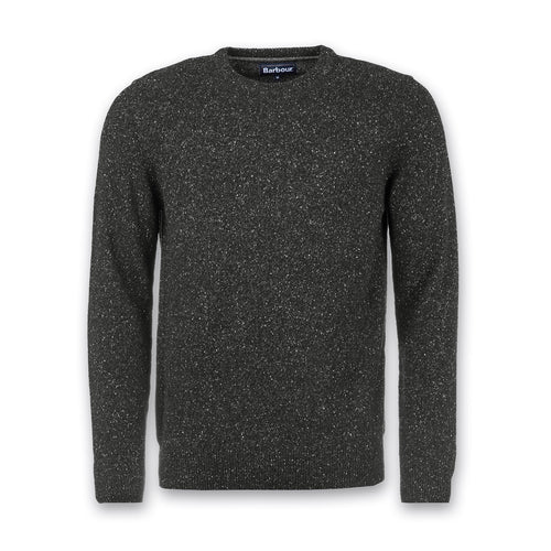 Barbour - Tisbury Crew Neck Knit Jumper in Black - Nigel Clare