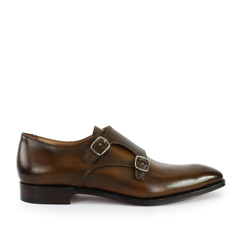 Joseph Cheaney - Tiverton Monk Strap Shoes in Bronzed Espresso - Nigel Clare